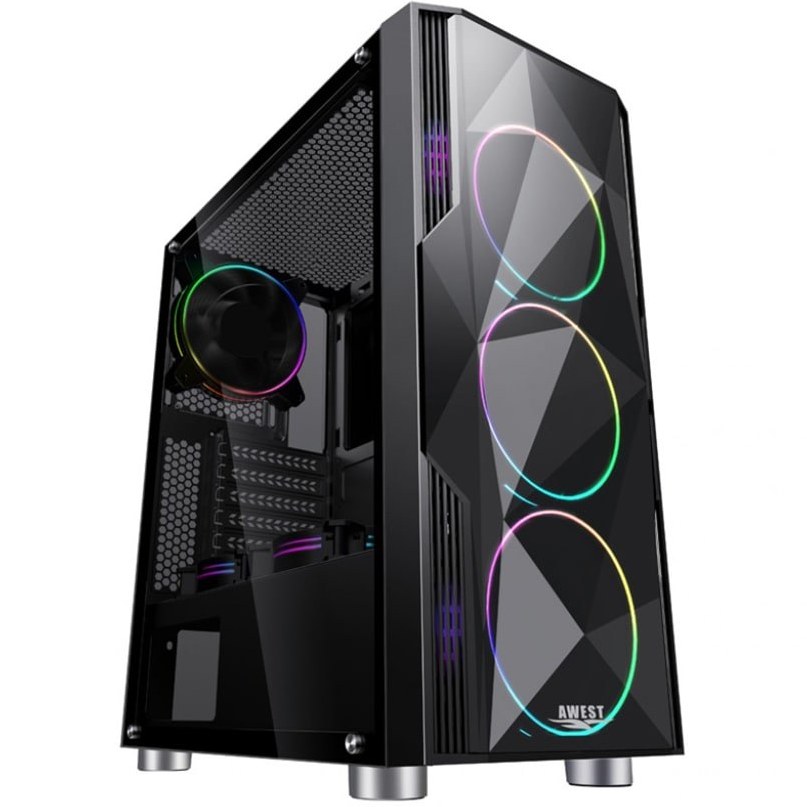 کیس کامپیوتر اوست GT AV02 BG ARGB Mid Tower مشکی